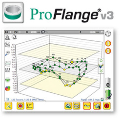 software for flange measurement, flatness, laser, report, PC